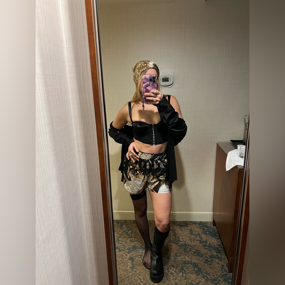 Dolls Kill Basic Pleasure Mode Ambient Satin Shor… - image 5